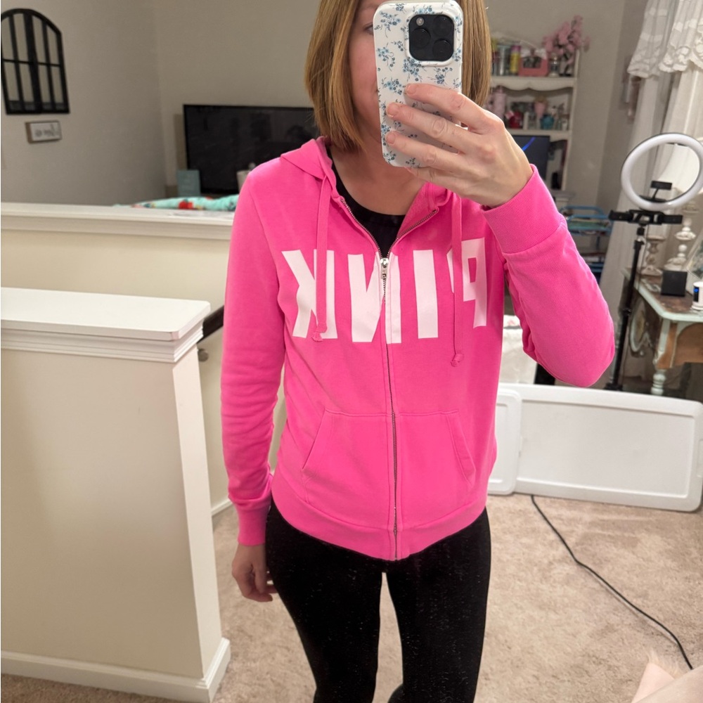 NWOT bright Pink Women's Hoodie by PINK Victoria's Secret small